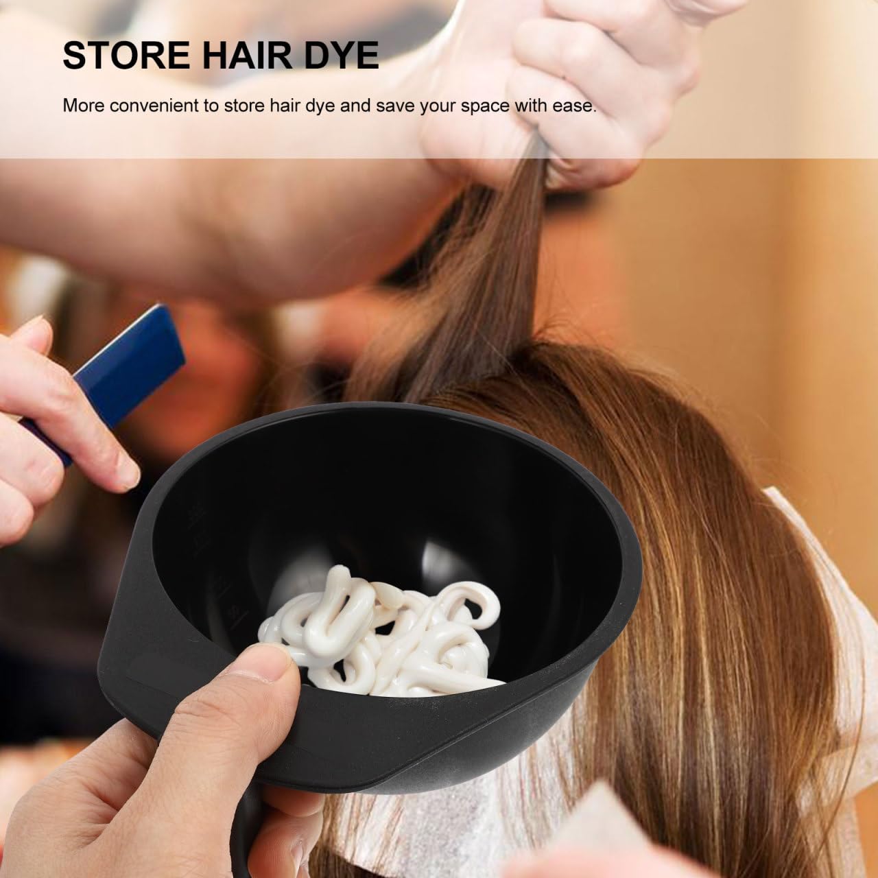 Lurrose salon essentials black plastic tint bowls for messy free keratin treatments