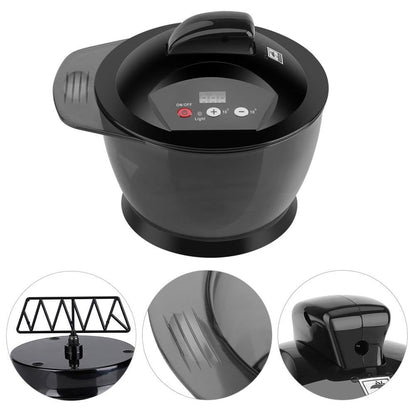USB rechargeable hair salon coloring bowl showing charging port placement