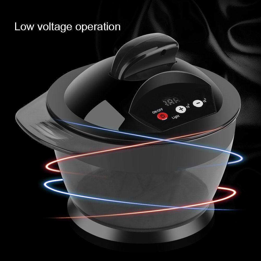 Electronic tint mixing bowl blending professional hair dye cream smoothly