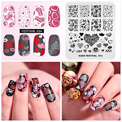 Authentic KADS imported DIY nail art stencil with protective film removed