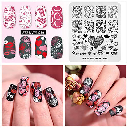 Authentic KADS imported DIY nail art stencil with protective film removed