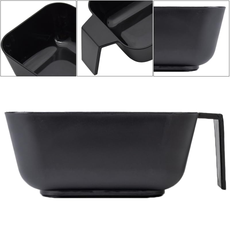 Top view of non metal hair dye mixing bowls showing wide opening for easy tint brush stirring.