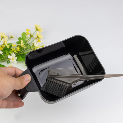 Sturdy flat bottom hair color developer containers that prevent accidental tipping during home hair coloring.