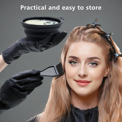 Close up of Alelusaida dual sided hair coloring comb brush for precise root application