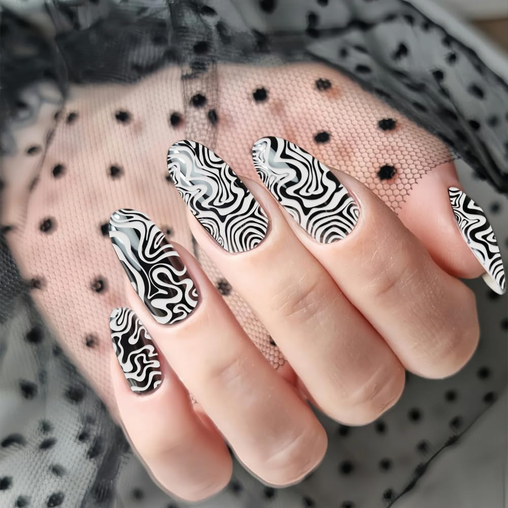 Detailed view of the fine etching on the stone texture manicure plates