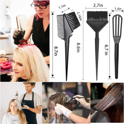 Two in one hair dye brush and tail comb applicator for neat sectioning and root touch ups