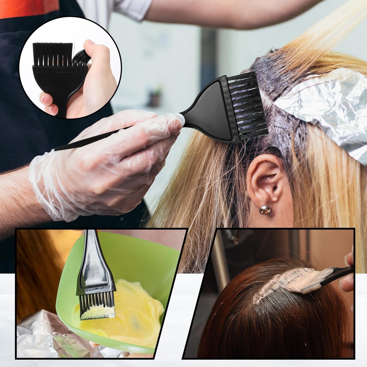 Durable and reusable black hair highlighting accessories showing fine workmanship and material quality.