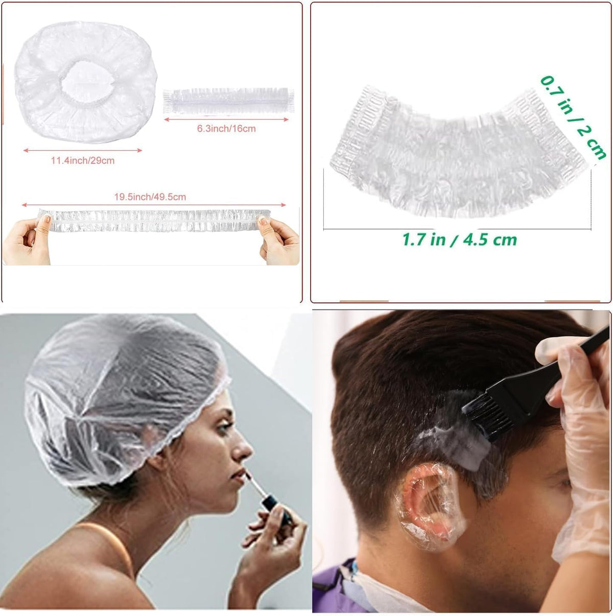 Four sturdy black hairdressing clips securing hair sections during the bleaching process