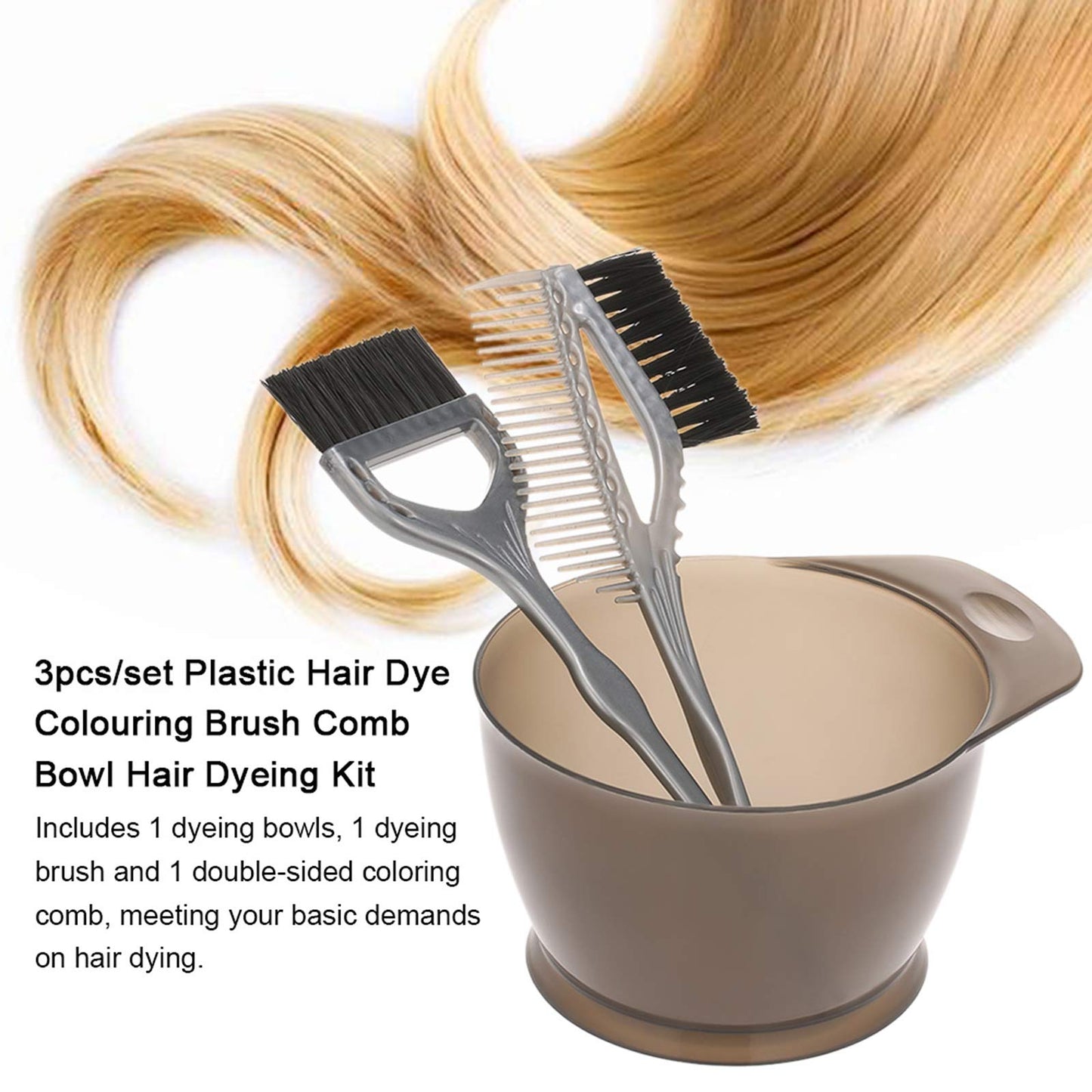 PRAV durable hair dye brush with nylon bristles for salon application