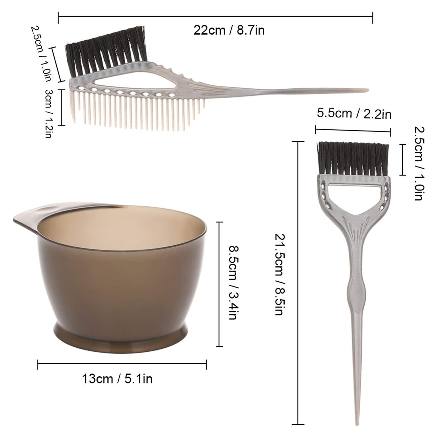 PRAV hair dye mixing bowl with anti skid handle close up view