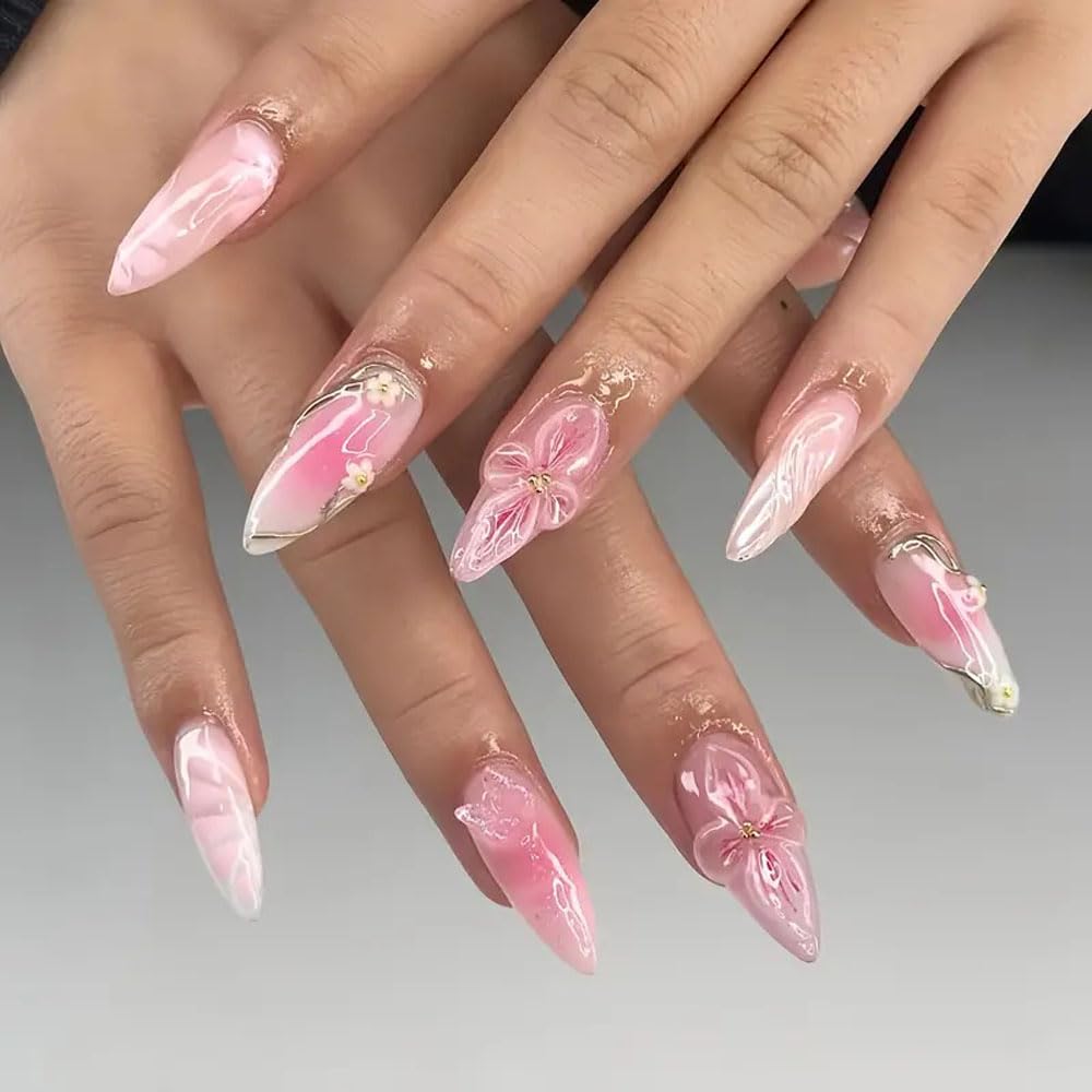 Step by step demonstration of popping out cured acrylic flower charms from the flexible silicone base