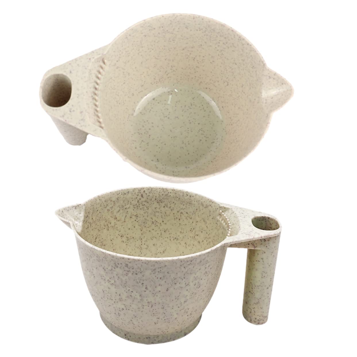 Side profile of the Minkissy hair bleach bowl highlighting its stable base and optimal size.