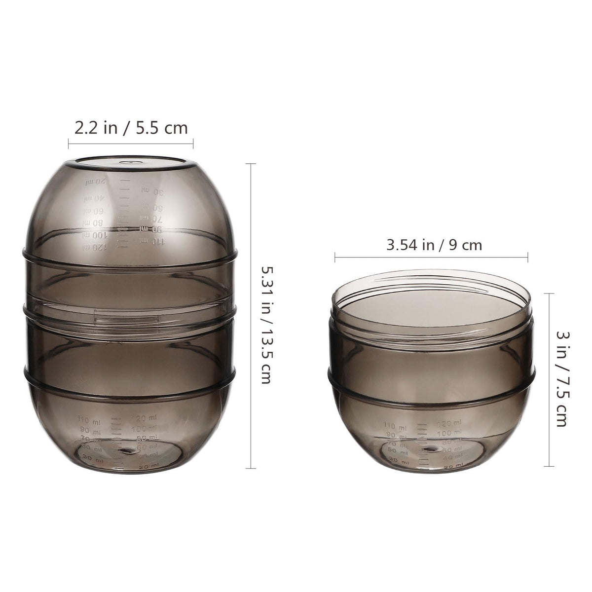 Mipcase salon tint bowl bottom view highlighting the stable non slip base that prevents spills during chemical processing