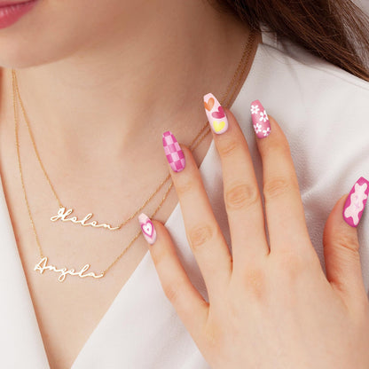 DIY manicure kit accessories featuring trendy preppy nail patterns