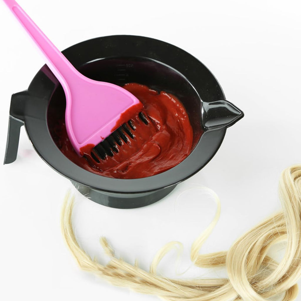Beaupretty classic black hair dyeing supplies being cleaned under running water.