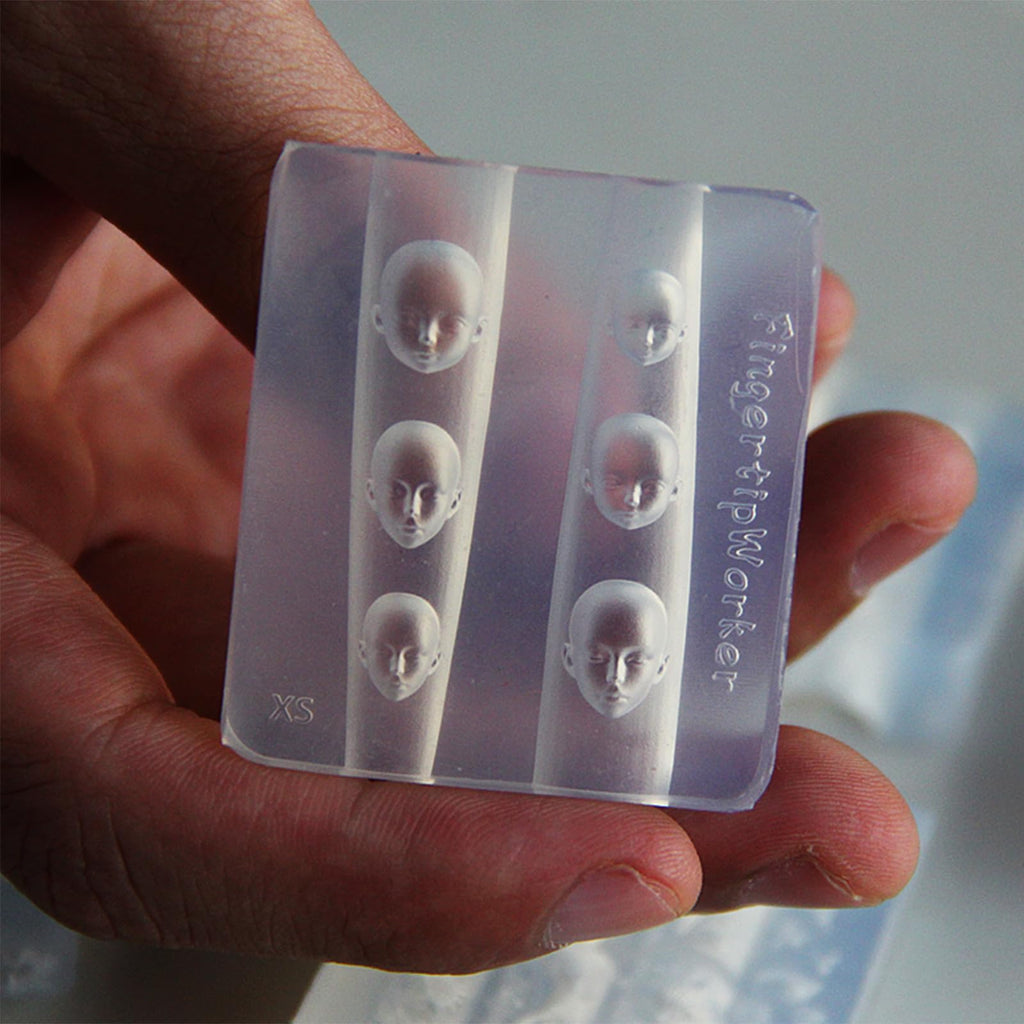 Close up of flexible silicone nail art stencil tool