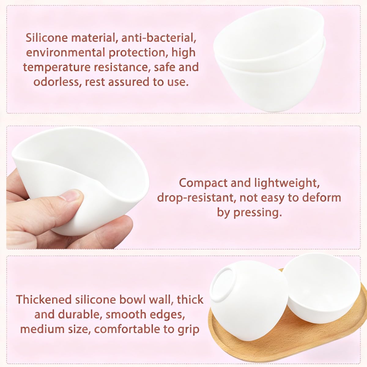 Close up view of the durable 3.3 inch flexible esthetician bowl containing mud mask mixture.