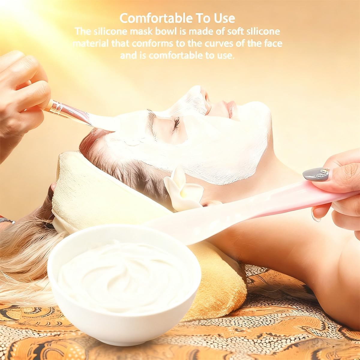 High quality heat resistant cosmetic mixing bowls being cleaned under running tap water.