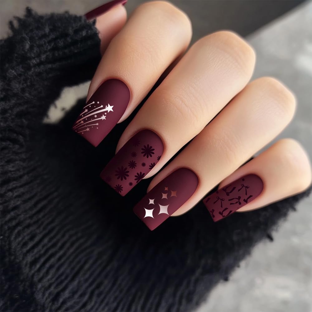 PH PandaHall celestial moon and star nail art stencils showing the individual protective film layers
