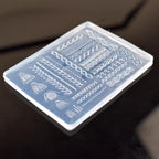 Ultra thin 3D nail art embellishments demolded from silicone matrix