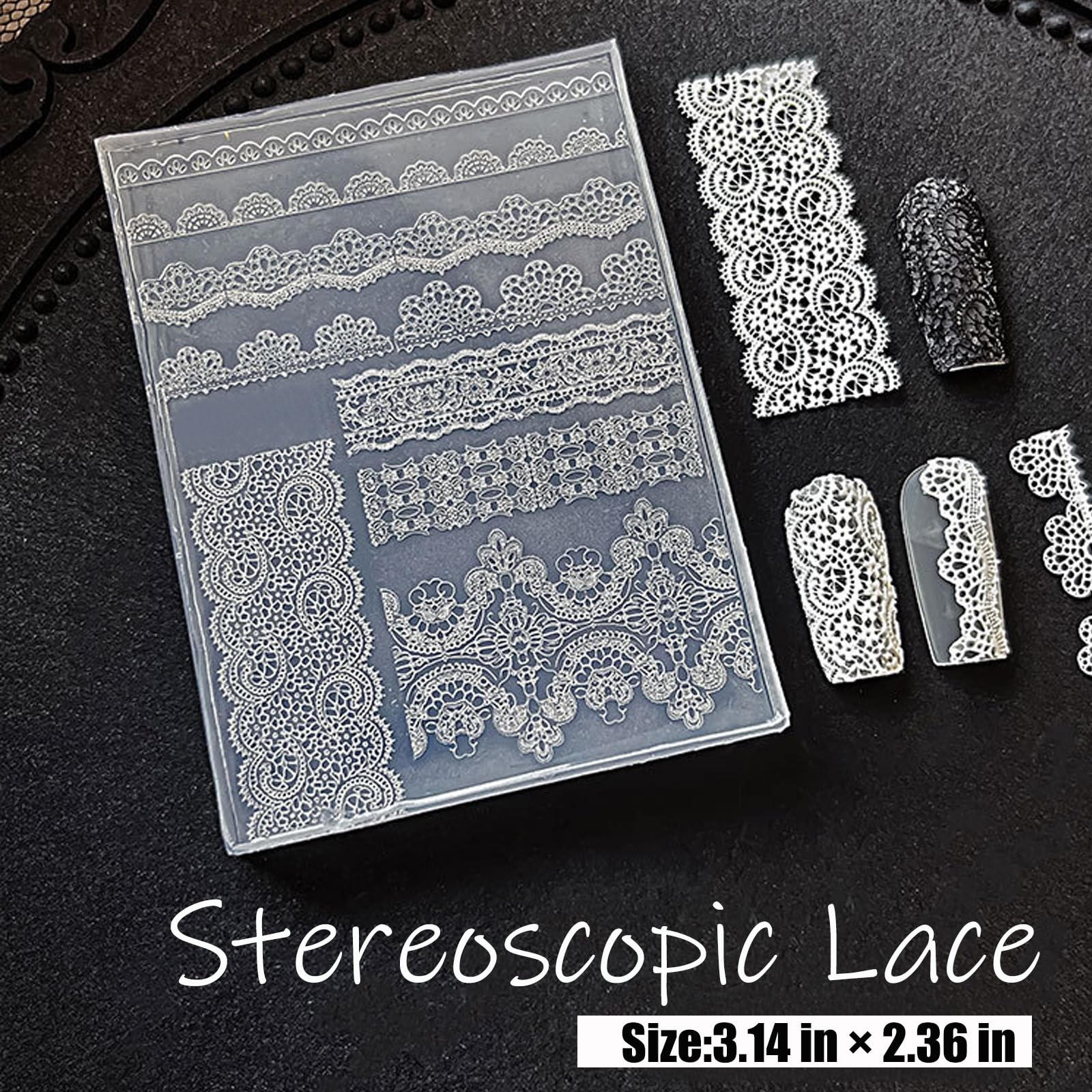 Precision tweezers and rhinestone picker tool arranging finished 3D charms on nails.