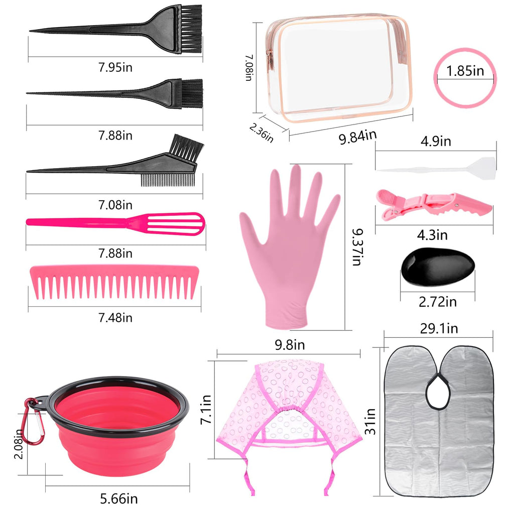 DINTSTYLE hair dye mixing bowl and brush close up highlighting the premium chemical-resistant materials.