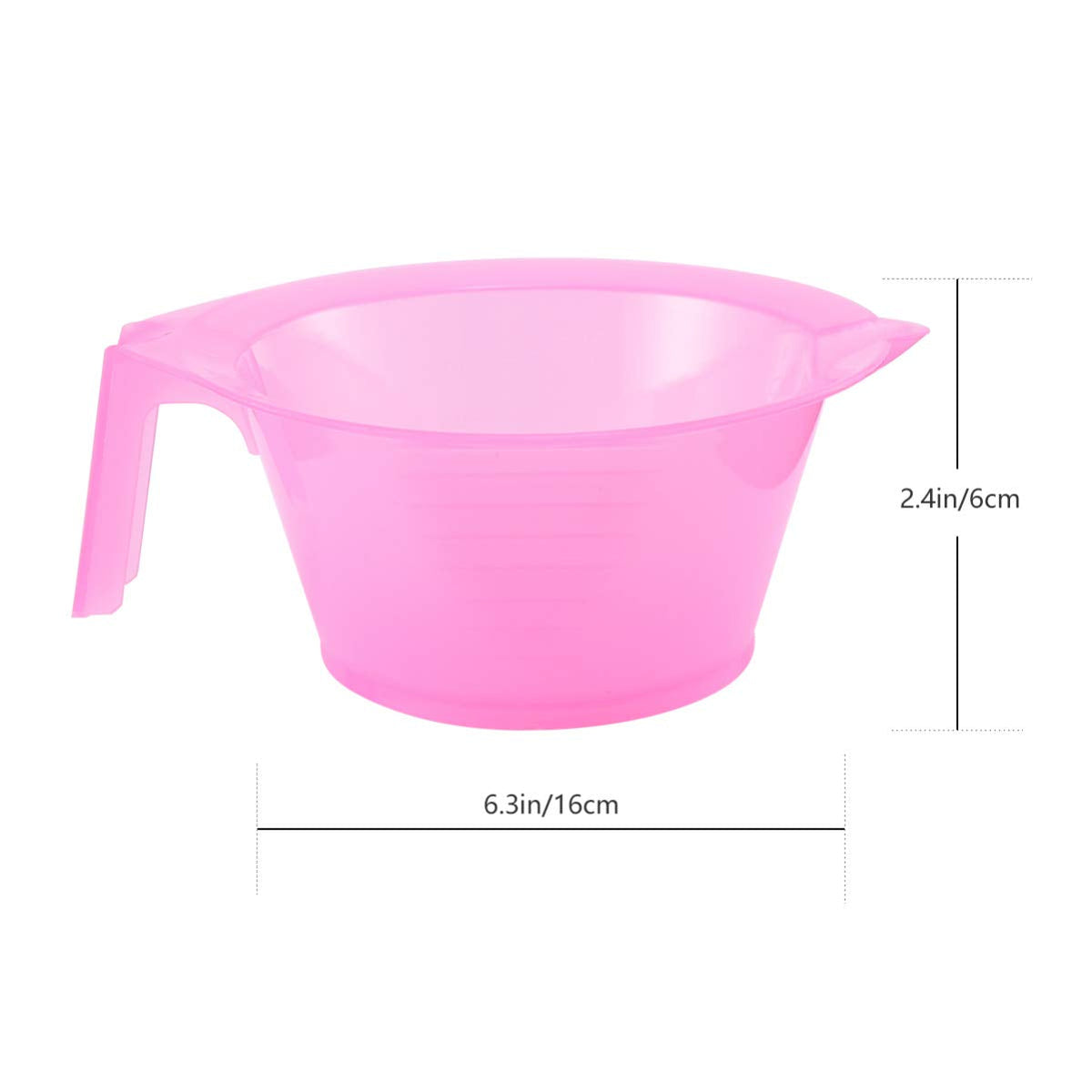 A clean view of the empty professional tint cup showcasing its smooth plastic texture