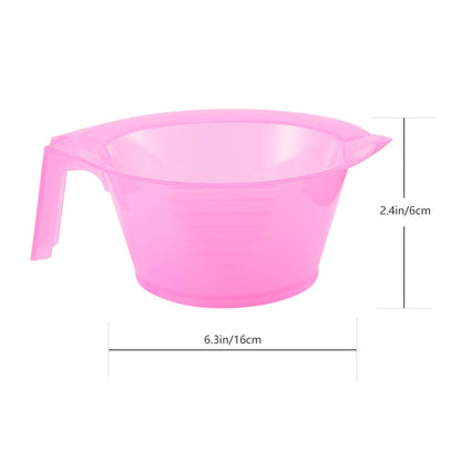 A clean view of the empty professional tint cup showcasing its smooth plastic texture