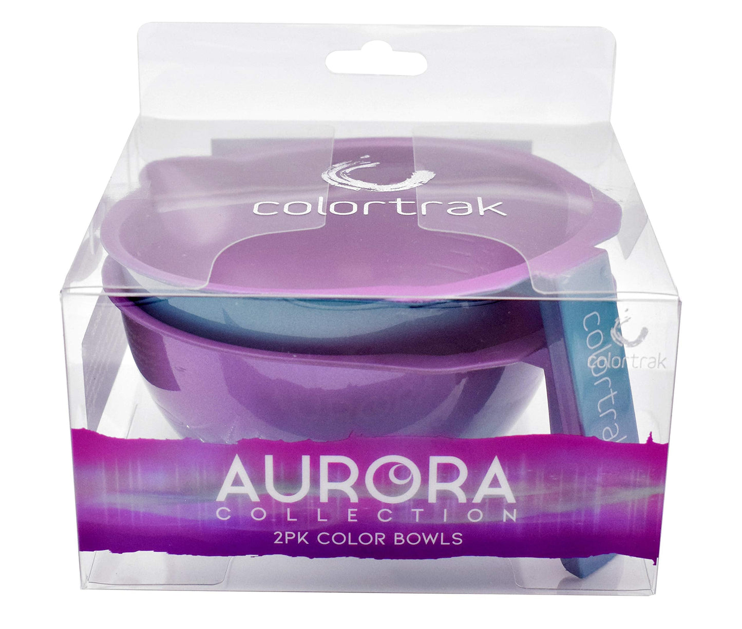 Shimmer gradient hair coloring bowls with non slip rubber bottom base