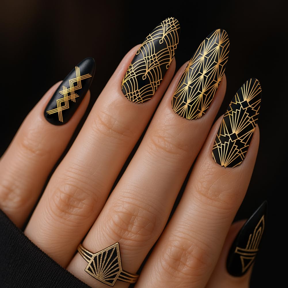 Durable metal nail stamping plate set for professional salon manicures at home.