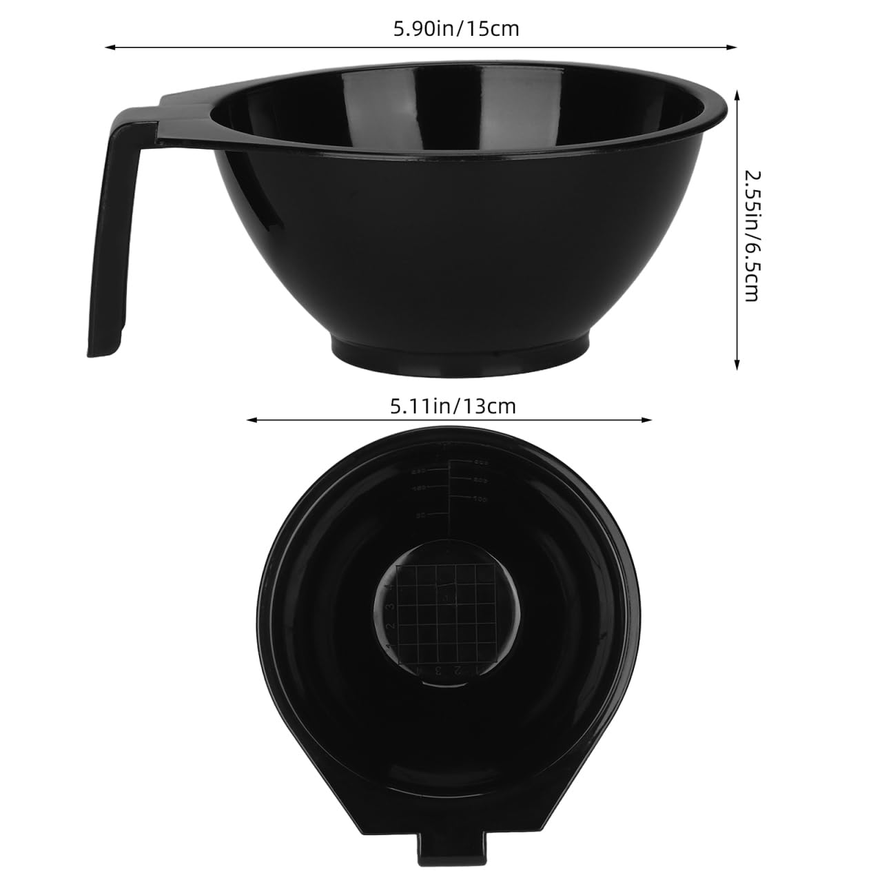 Top down angle of the FOMIYES tinting bowl highlighting the smooth interior surface