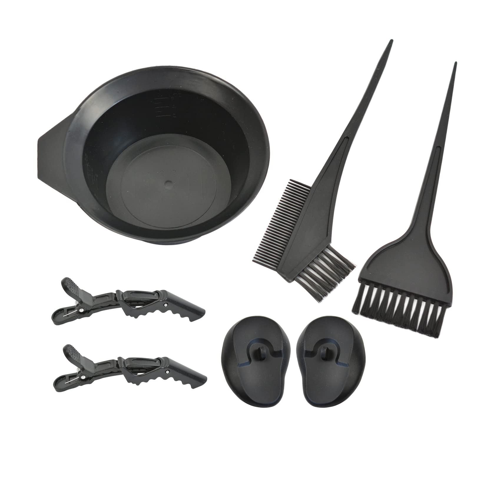 Close-up view of the YTBYT hair dye mixing bowl and angled applicator brush highlighting the premium sturdy construction.