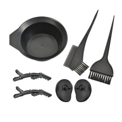Close-up view of the YTBYT hair dye mixing bowl and angled applicator brush highlighting the premium sturdy construction.