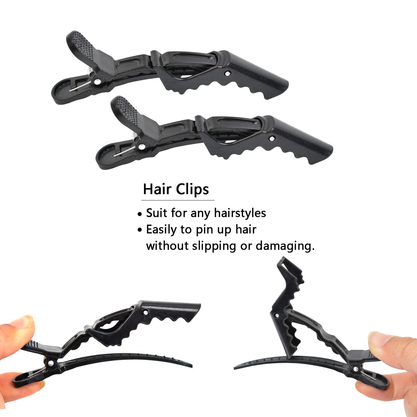 Top-down perspective of the complete seven piece black hair bleaching kit laid out on a clean professional surface.