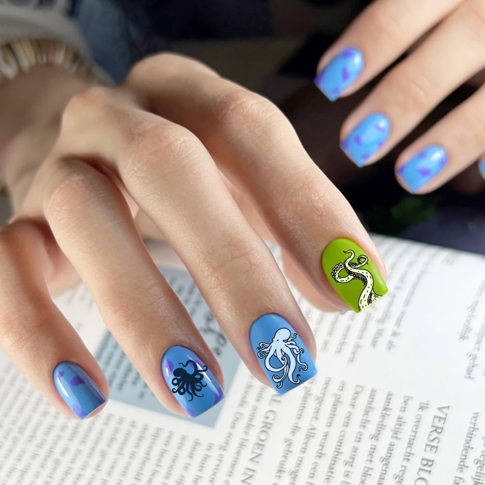 Beach scenery and shell design metal image plates for salon quality DIY summer nail art.