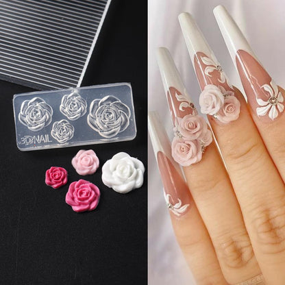 LIFOOST 3D flower template kit showing the portable sizes for salon storage