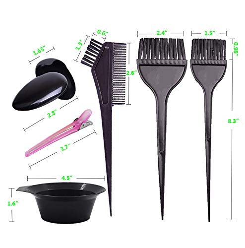 Pcxino professional hair coloring kit with reusable mixing bowls and tint brushes