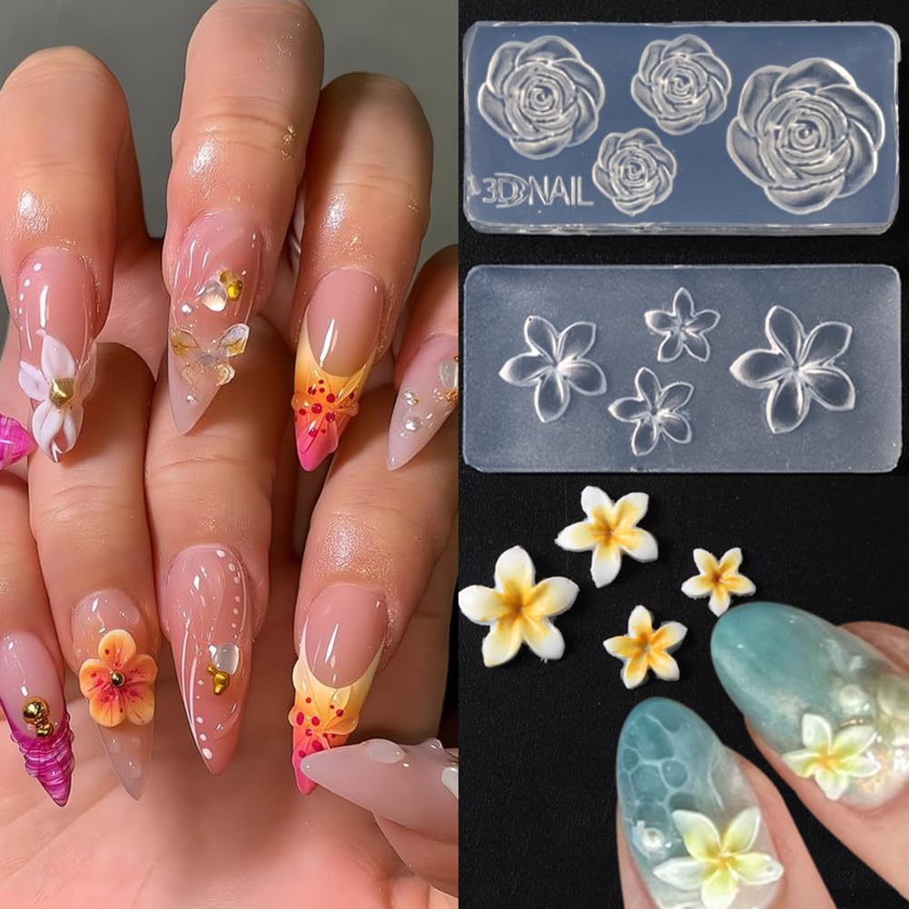 Step by step visualization of sculpture gel filling the lifelike floral cavities