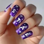 Top view of nail art stencil kit for professional manicure