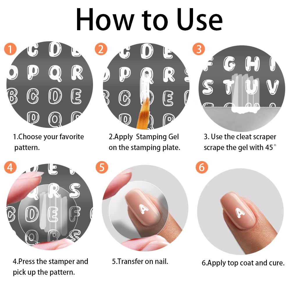 Set of three PH PandaHall nail stamping plates in packaging
