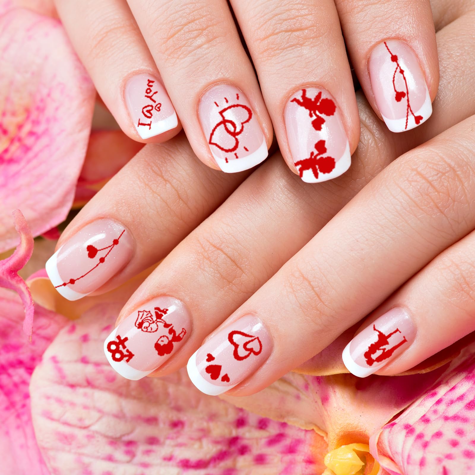 Professional nail art stamping kit for wedding and anniversary themes