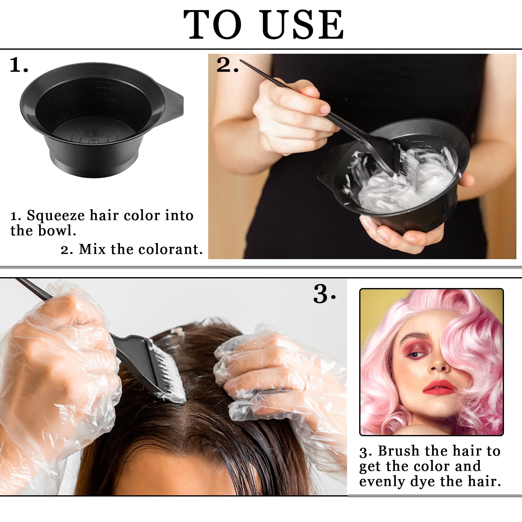 Durable JunKuJK DIY hair bleaching tools being washed under running water demonstrating easy maintenance