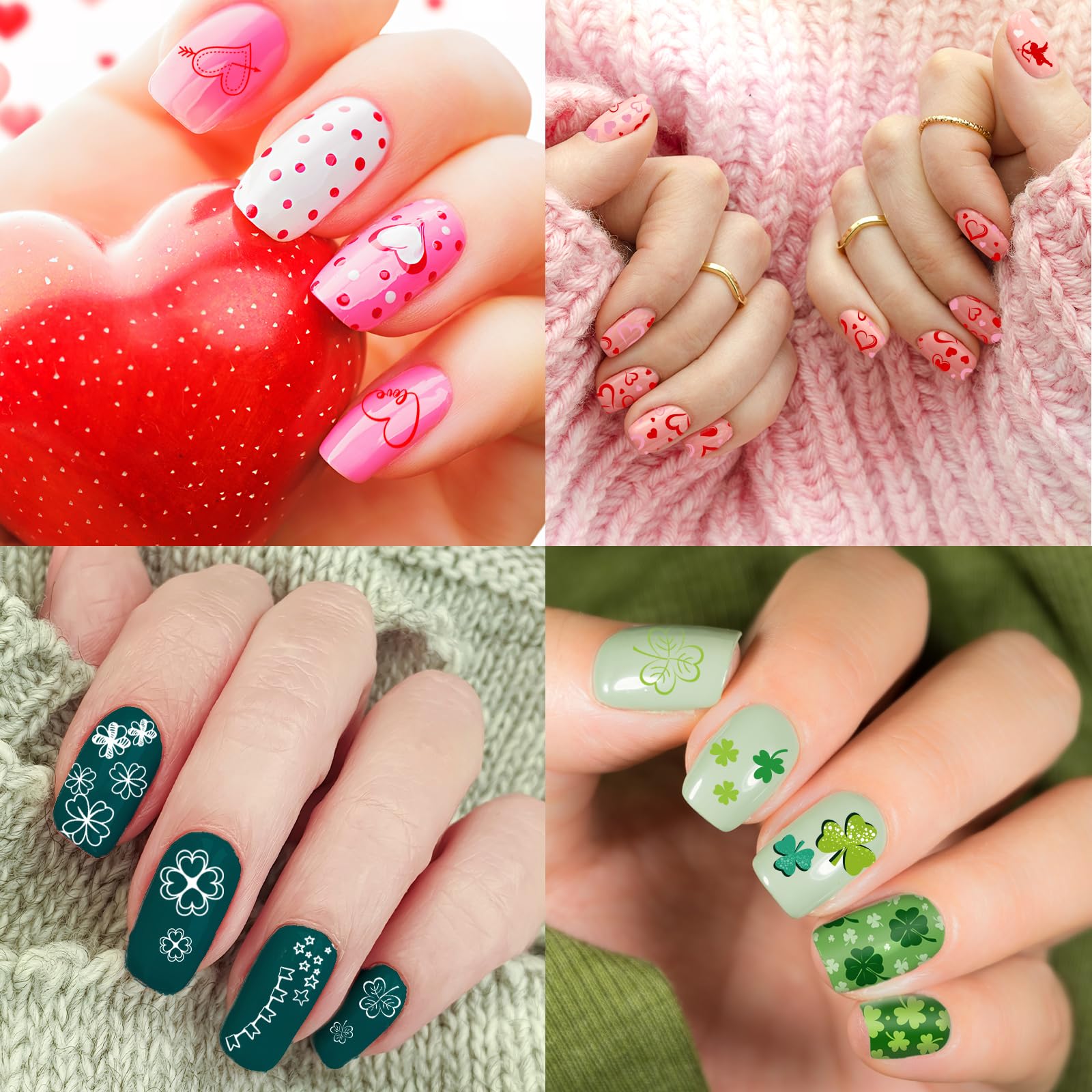 Top view of nail art stamping kit for DIY manicure