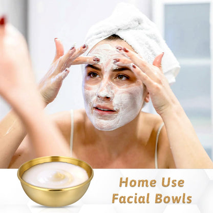 SynHHergyx small esthetician supplies bowl set showing its shallow depth ideal for mixing clay masks.