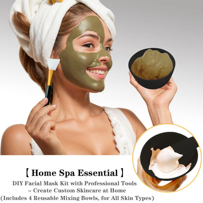 Bigwinyep 6 piece DIY face mask mixing kit with smooth non stick surface