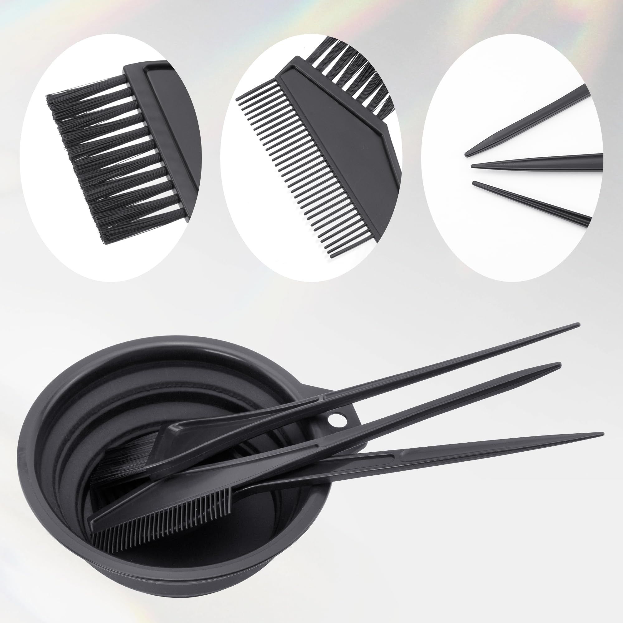 Professional hair dye mixing bowl with measuring markers for accurate salon chemical blending