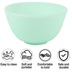Eco friendly washproof cosmetic mixing vessels placed next to a bathroom sink