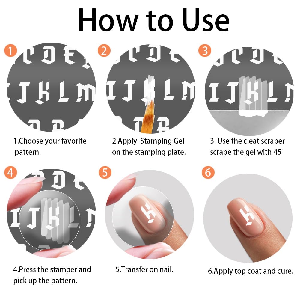 PH PandaHall nail stencil set for custom nail designs