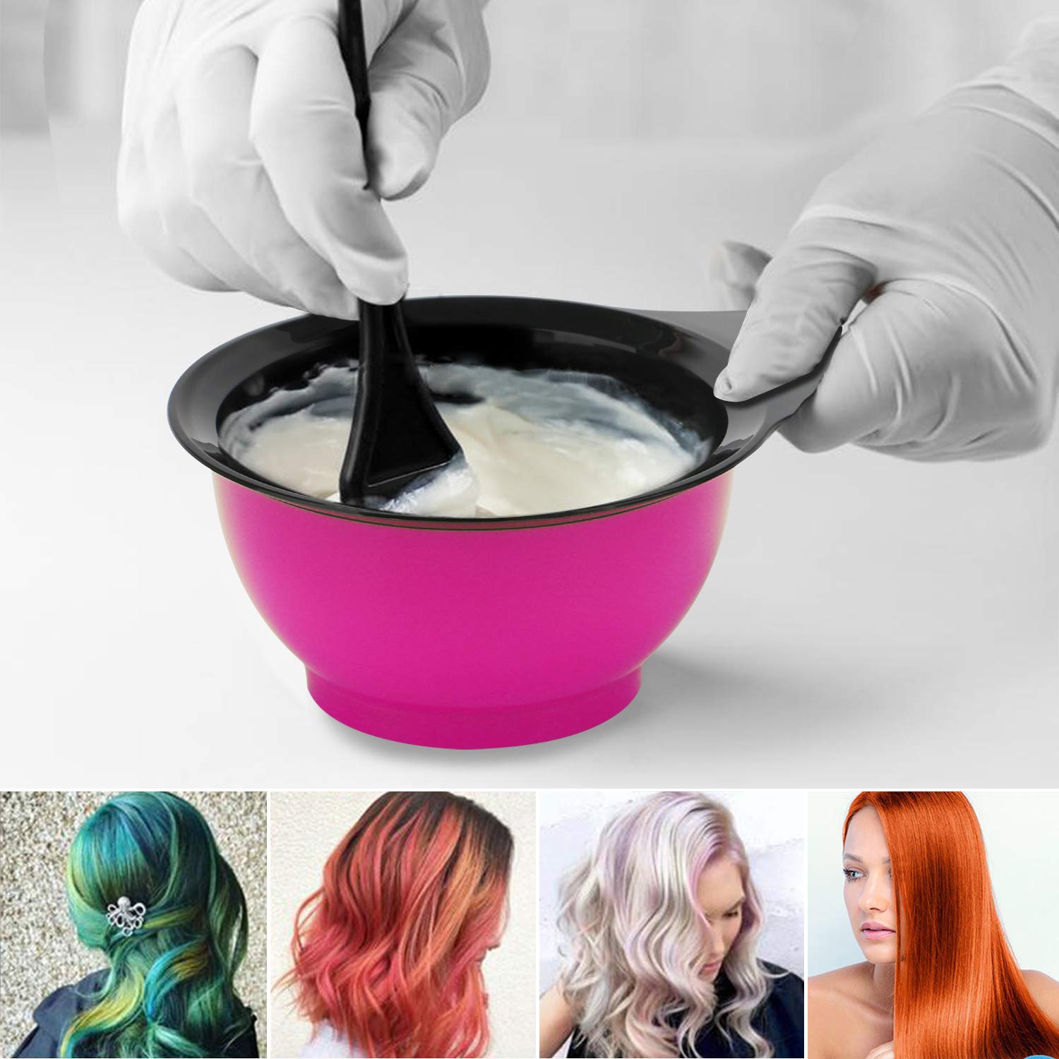 Segbeauty hair color bowl showing the internal measurement markings and black interior.
