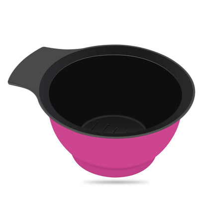 Segbeauty durable hard plastic tinting bowl lifestyle view on a salon workstation.